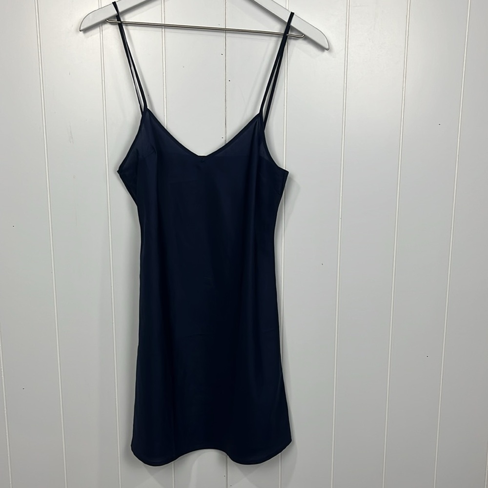 Anthropologie Cupcakes & Cashmere Dress S Navy Floral Print Swingy Quality Liner - Picture 9 of 12